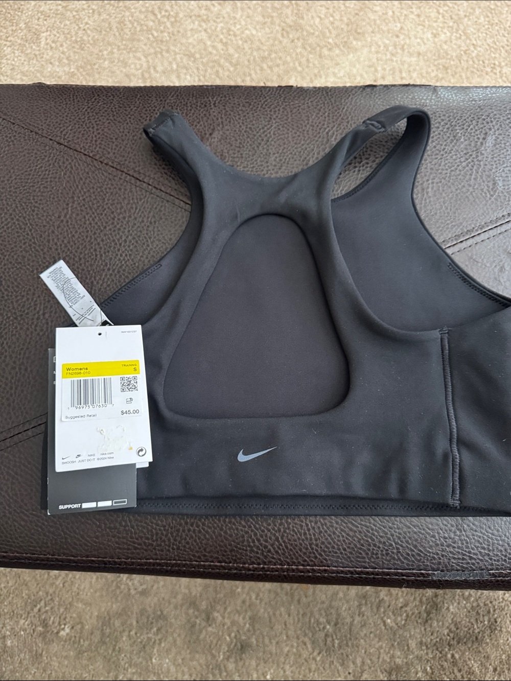 New with Tags Nike Black Racerback Support Sports Bra
